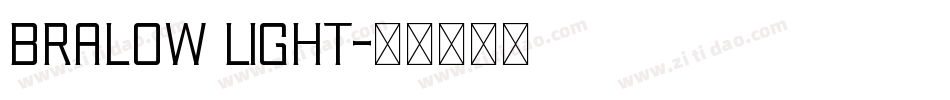 Bralow light字体转换